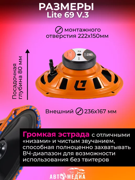 DL AUDIO Среднечастотная акустика Gryphon Lite 69 v3 15х23см 2шт, 2 шт, фото 4