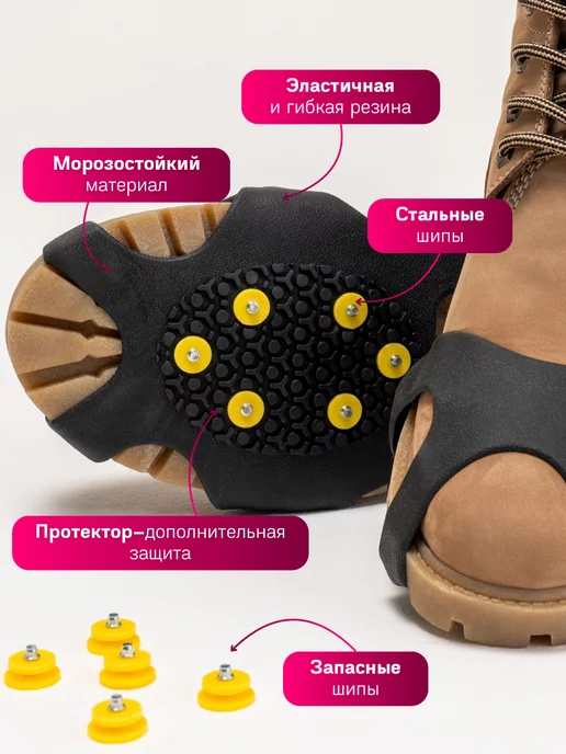 ДОМАШНИЕ ШТУЧКИ Ледоступы на обувь универсальные, вариант, фото 3