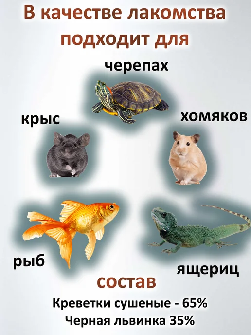 Корм микс №2 креветка+черная львинка 0,3л 50г, 300 мл, 50 г, фото 3