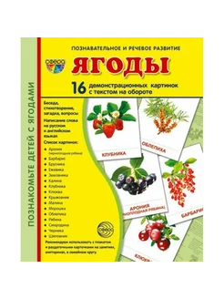 Ягоды. 16 демонстрационных картинок с текстом