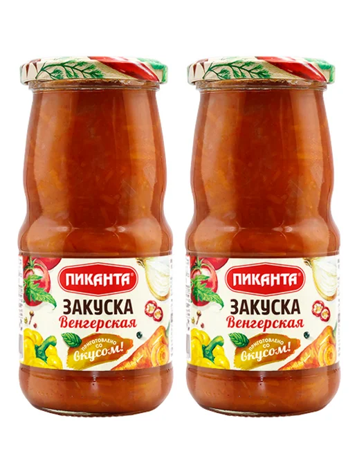 Пиканта Закуска овощная Венгерская, 2шт по 470 г, 2 шт, 470 г, фото 2