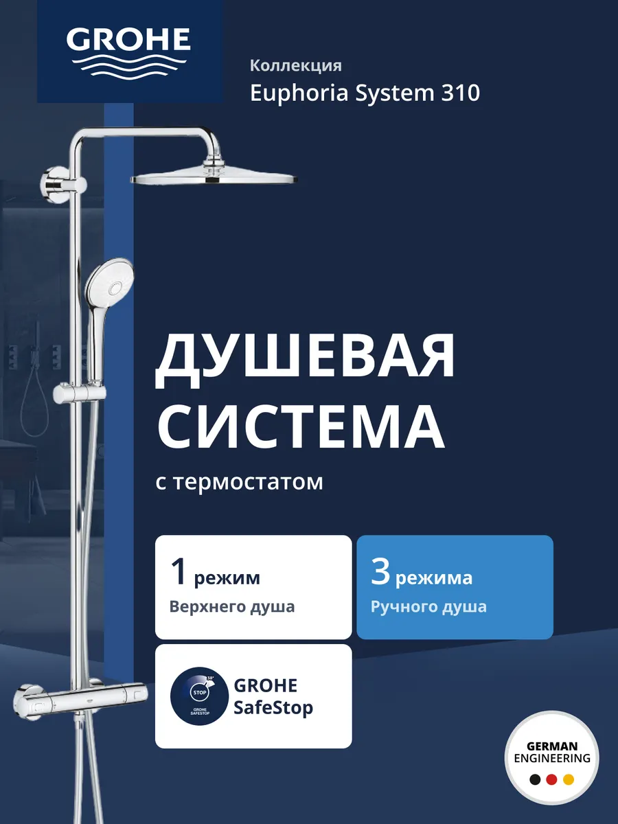 Душевая система Euphoria System, хром