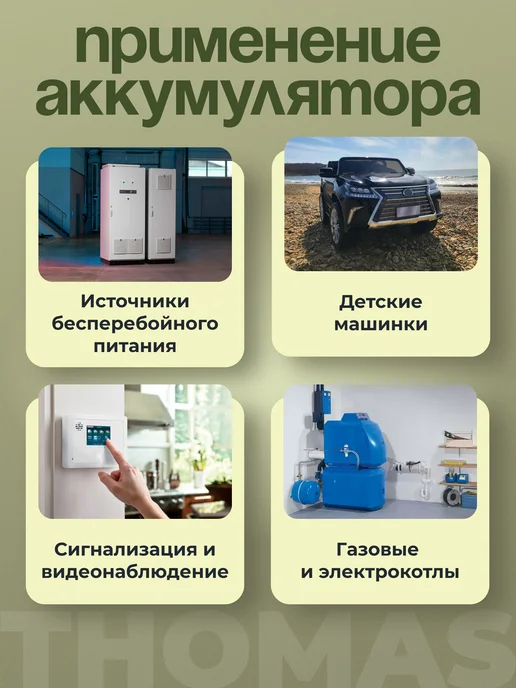 Thomas Аккумулятор для ибп 12v 9Ah F2 T2 эхолотов, детских машин, вариант, фото 5