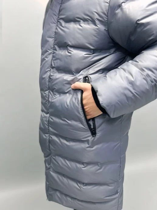 AVR BRAND Пальто зимнее пуховик на флисе, вариант, фото 8