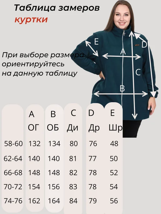 DonnaRoza Толстовка флисовая большого размера на молнии, зеленый, фото 7