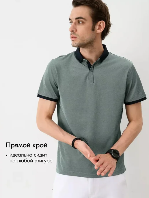 Alvarado Футболка поло хлопок, зеленый, фото 2