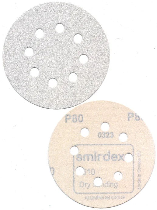 Smirdex Шлифовальные круги на липучке 125 мм, Р80, 8 отв, 20 шт, 20 шт, фото 2
