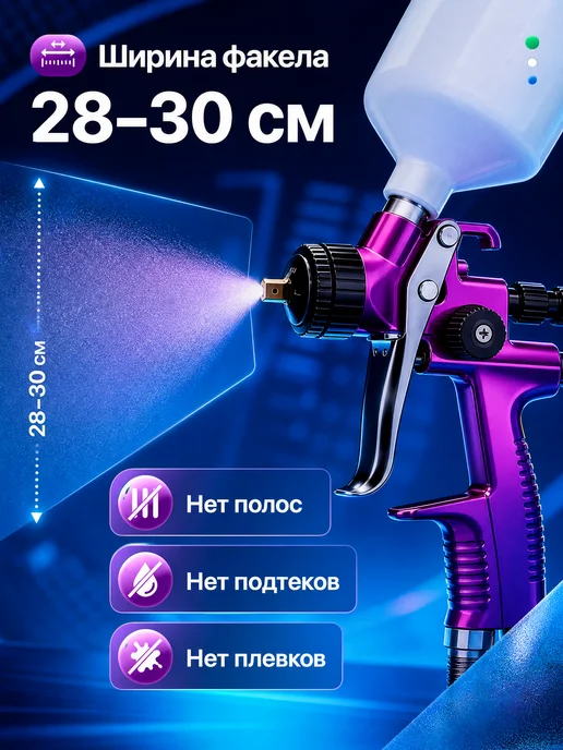 Paint Forza Пневматический краскопульт 1.3 HVLP профессиональный, вариант, фото 2