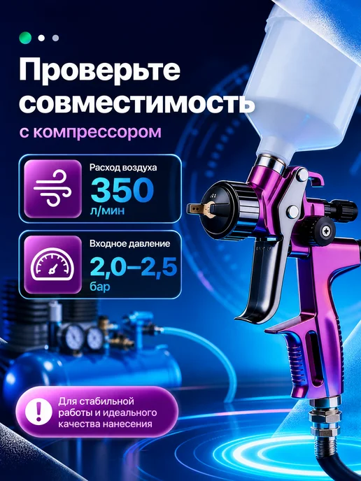 Paint Forza Пневматический краскопульт 1.3 HVLP профессиональный, вариант, фото 4