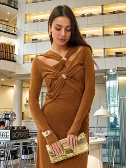 Платье облегающее длинное нарядное AiyA Collection 261114973 купить за 4 272 ₽ в интернет-магазине Wildberries