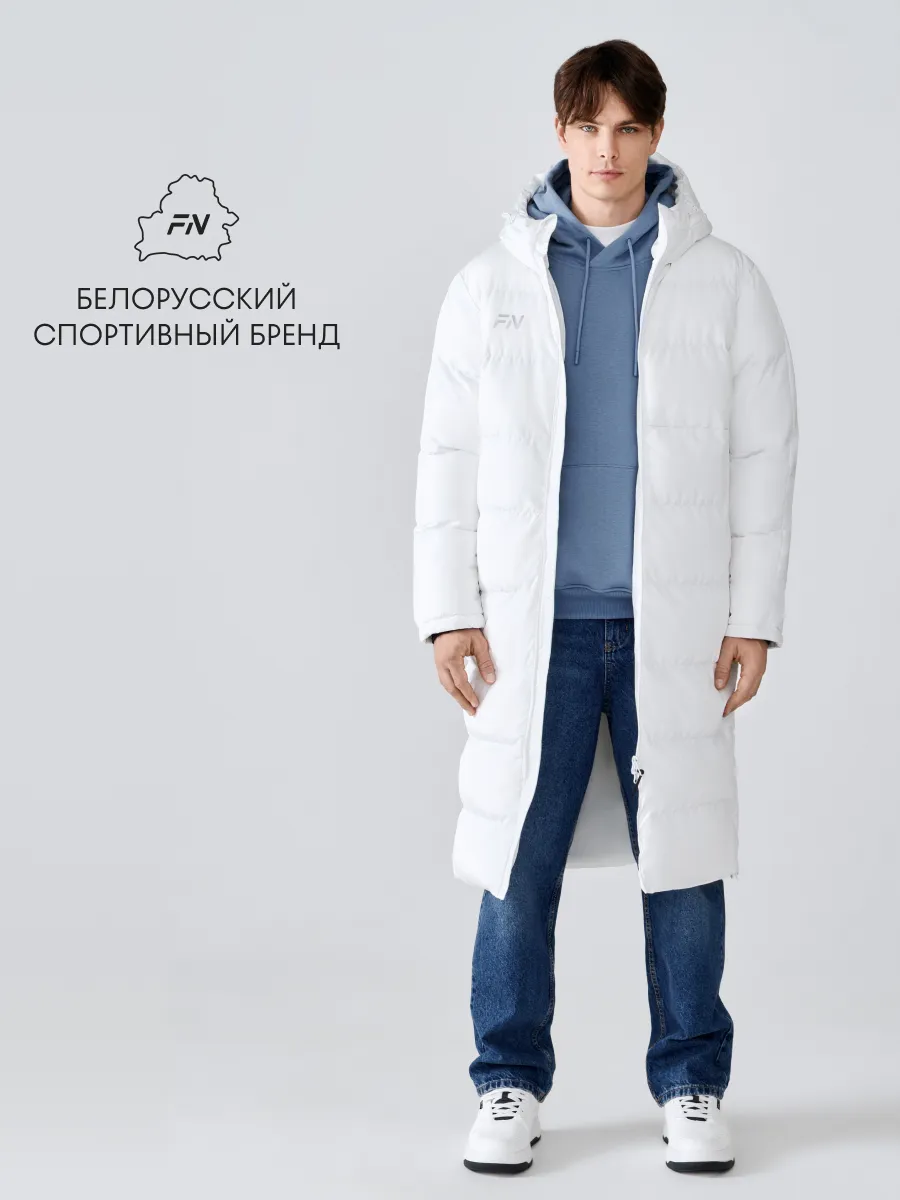 Пуховик зимний длинный с...
