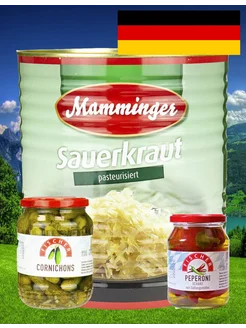 Капуста белая квашеная Mamminger+корнишоны Fischer+пепперони Mamminger 261122589 купить за 2 872 ₽ в интернет-магазине Wildberries