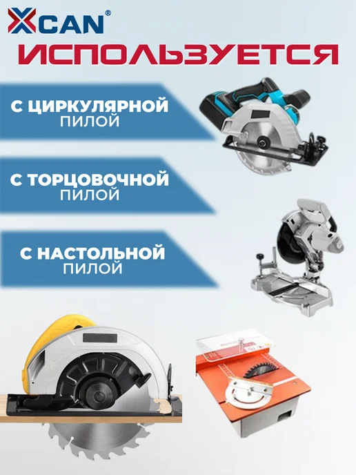 XCAN Диск пильный по дереву 120х9,5х24T, 120x9.5, фото 8