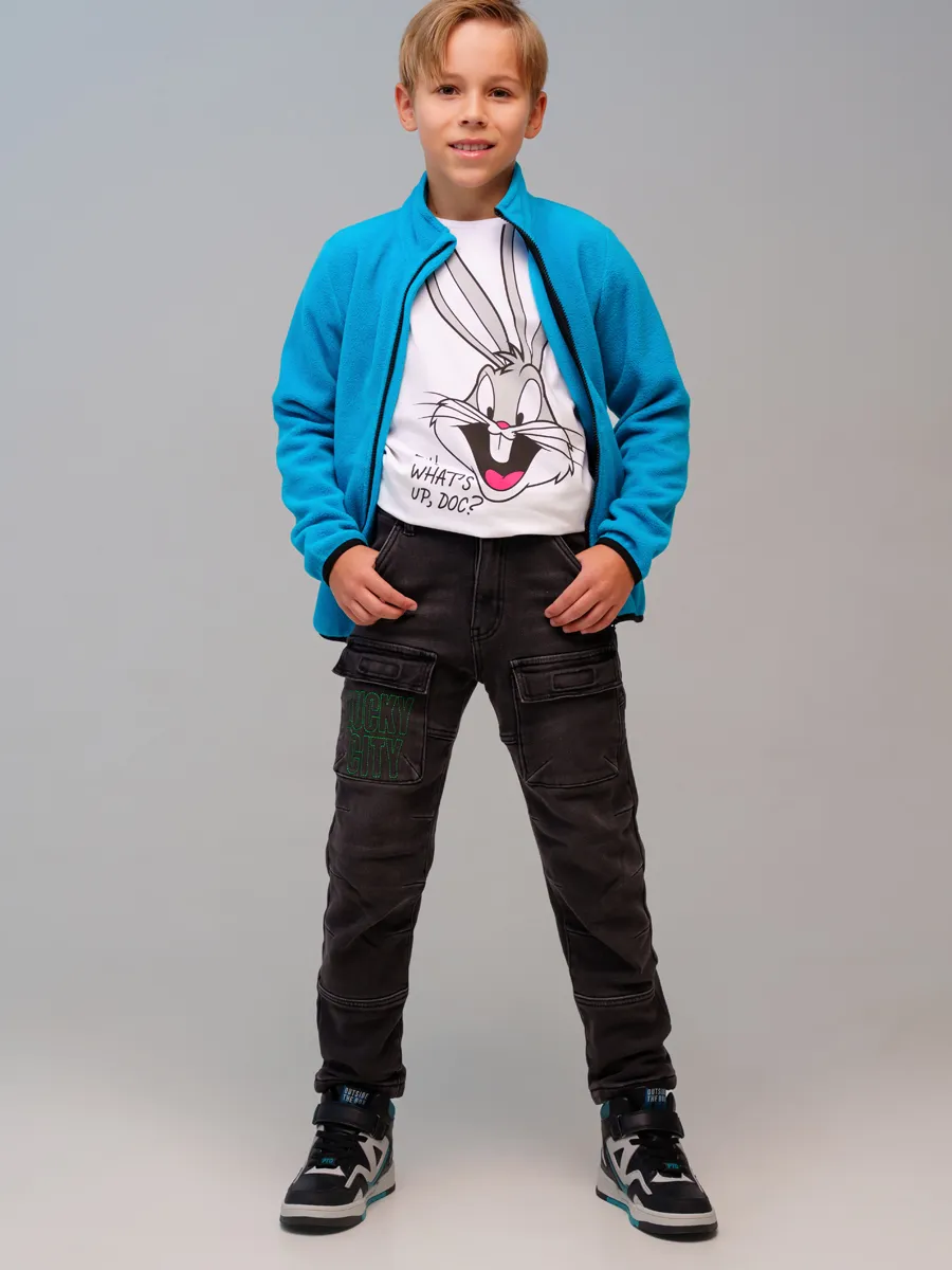 Джинсы comfort fit на флисе