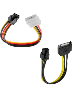 Набор кабелей питания для видеокарт Molex, SATA - 6Pin GSMIN 261231526 купить за 202 ₽ в интернет-магазине Wildberries