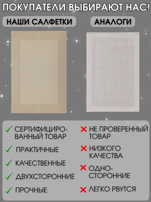 SR-Group Салфетки сервировочные на стол плейсматы 4 шт, 4 шт, фото 8