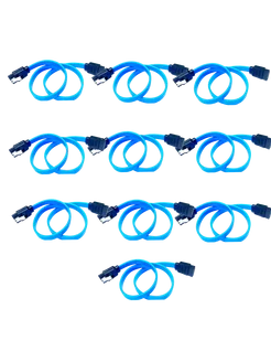 Sata кабель 10шт 40см прямой голубой iSata 261483307 купить за 555 ₽ в интернет-магазине Wildberries