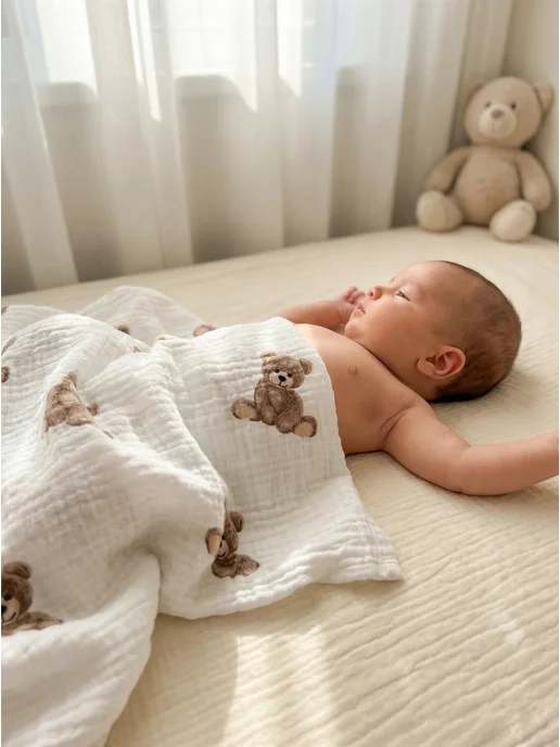 Colibri-Kids Муслиновые пеленки для новорожденных набор, вариант, фото 4