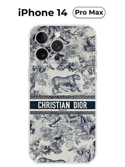 Чехол на iPhone 14 Pro Max с принтом (Christian Dior)