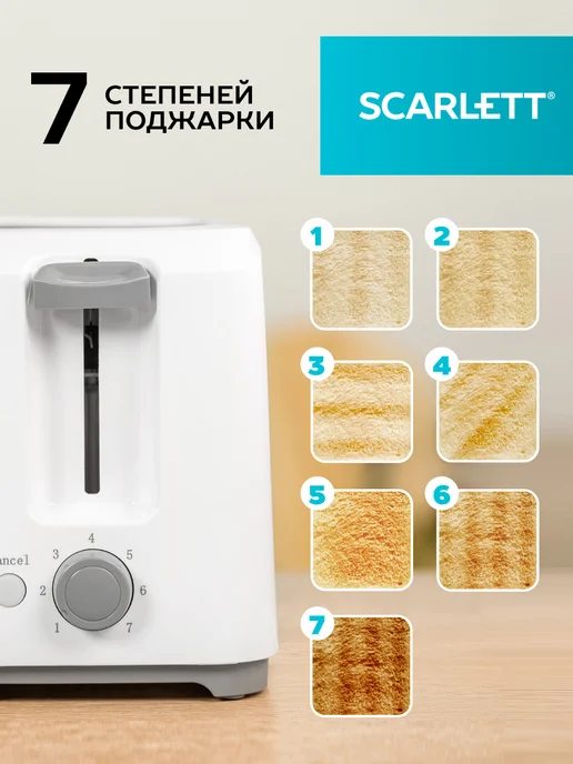 SCARLETT Тостер кухонный электрический для хлеба SC-TM11019, вариант, фото 2
