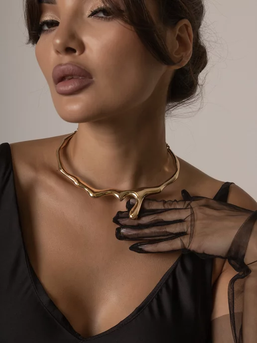 Petits Bijoux Колье на шею Ожерелье Чокер, желтый, фото 3