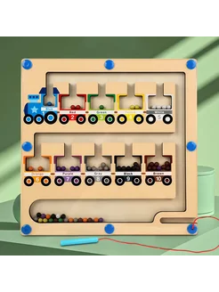 Сортер Монтессори " магнитный лабиринт поезд"