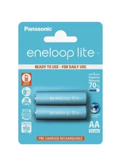 Аккумулятор АА Eneloop BK-3LCCE-2BE HR6-2BL Lite