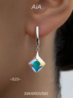 Серьги серебро 925 с камнями Swarovski Ювелирный магазин AiA 261793005 купить за 2 291 ₽ в интернет‑магазине Wildberries