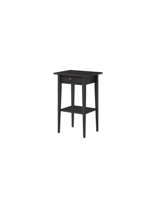 IKEA Тумба прикроватная из массива сосны, черный, фото 7