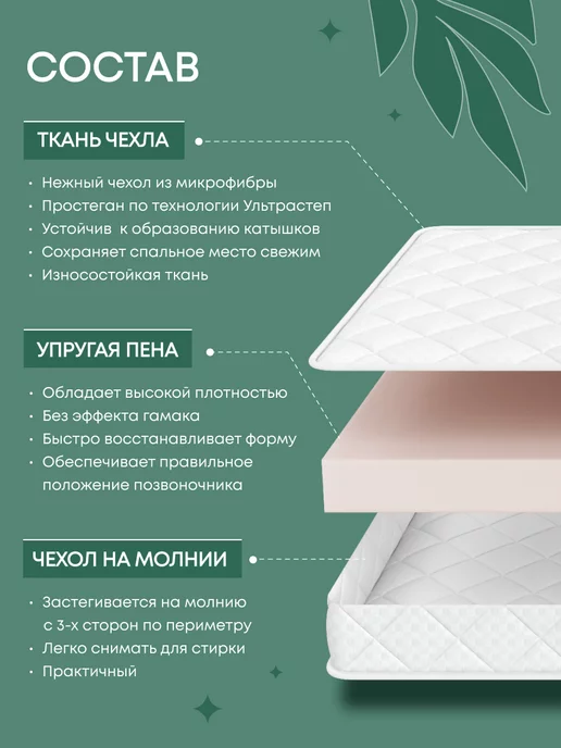 Hakkuna Matata Матрас детский 160х80 в кроватку анатомический, 180x80, фото 2