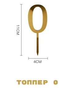 Топпер для торта Цифра 0