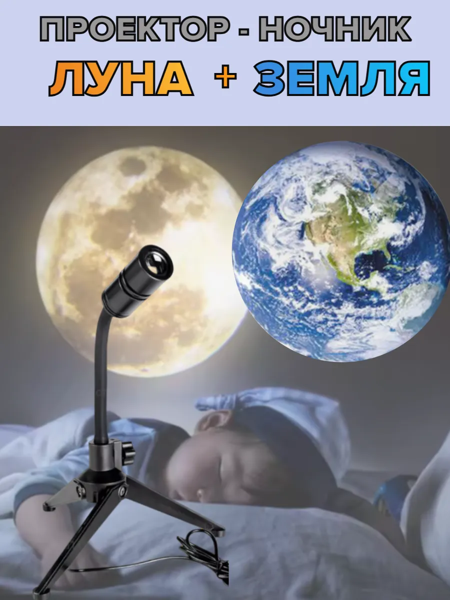 Проектор-ночник Луна-Земля