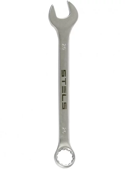 STELS Ключ комбинированный, 26 мм, CrV, матовый хром, 15228, серый
