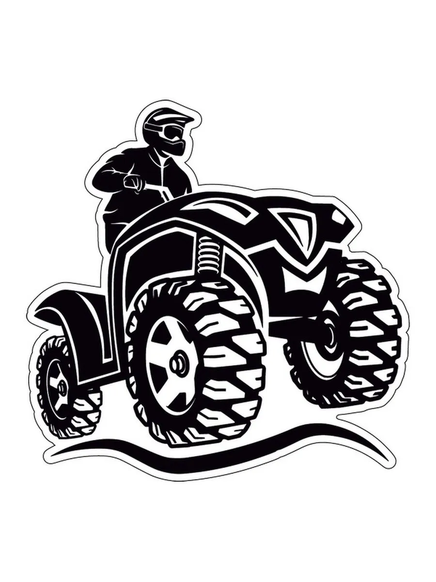 Наклейка внедорожник / Off Road 15x15 см