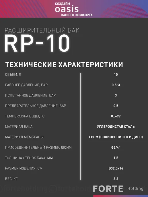 Making Oasis Everywhere Плоский расширительный бак для систем отопления RP-10, красный, фото 5