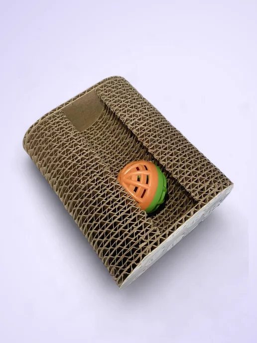 Панда и Панда Когтеточка с игрушкой картонная для кошки, серый, фото 2