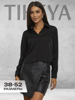 Рубашка атласная укороченная TIHEYA 262092472 купить за 1 818 ₽ в интернет-магазине Wildberries