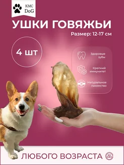 Лакомство уши говяжьи для собак 4 шт КМС DoG 262130972 купить за 509 ₽ в интернет-магазине Wildberries