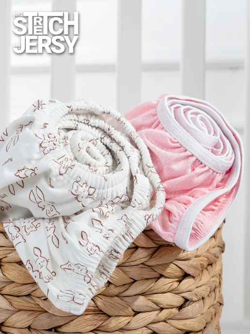 Stretch Jersy Простынь детская на резинке 120х60 для новорожденных 2 шт, 2 шт, фото 8