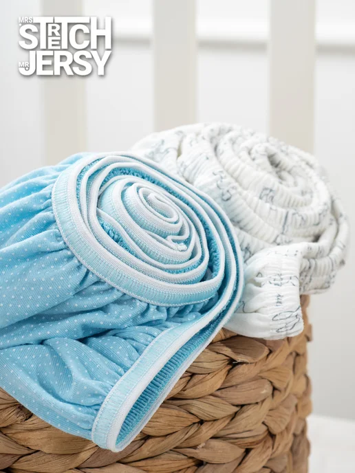 Stretch Jersy Простынь детская на резинке 120х60 для новорожденных 2 шт, 120x60, 2 шт, фото 8