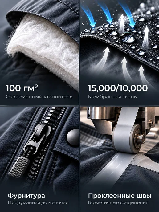 ICETEC Куртка горнолыжная с капюшоном зимняя, вариант, фото 3