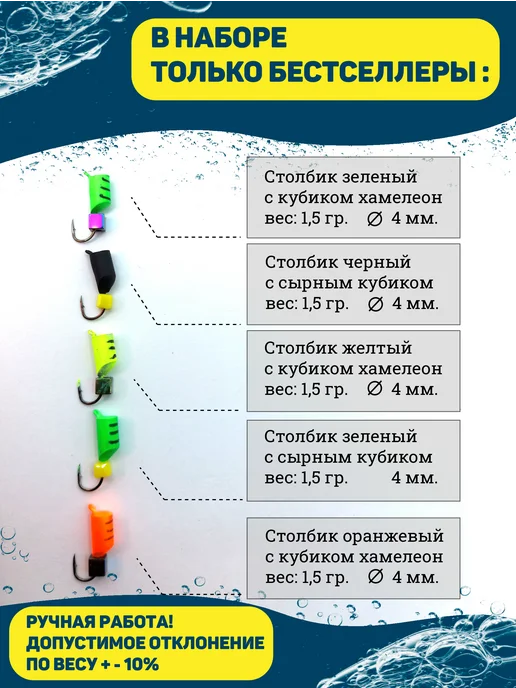 Улов37 Мормышки для зимней рыбалки, 1,5 г, 5 шт, фото 2
