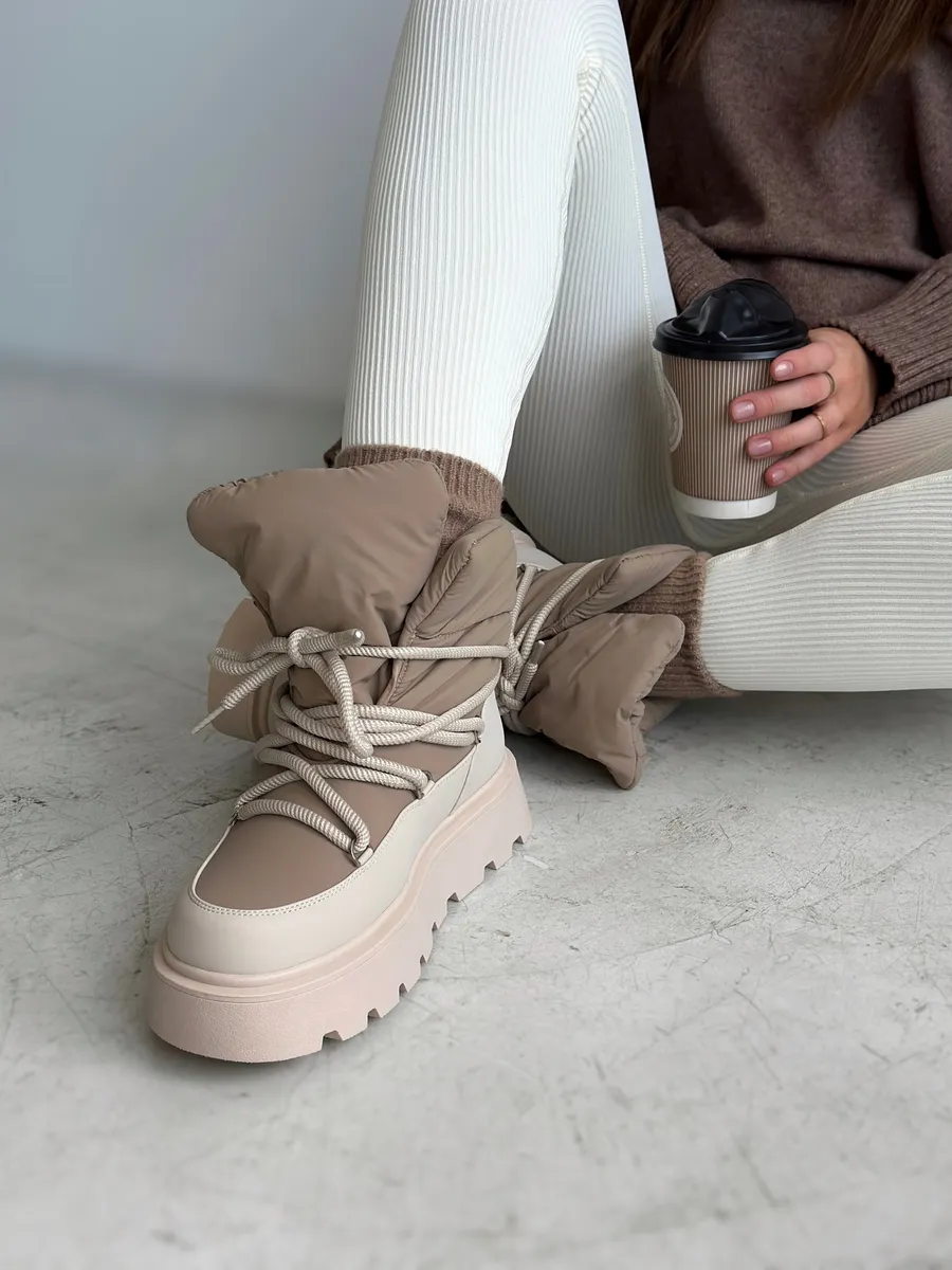 Демисезонные дутики на платформе