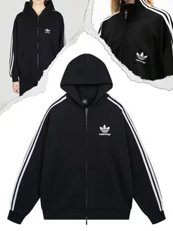 Худи Адидас Баленсиага Logo Zip Hooded Sweatshirt balenciaga