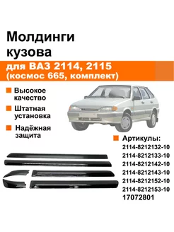 Молдинги узкие ВАЗ 2114, 2115 (космос 665, комплект) ЭКСПЕРТ АВТО 262195349 купить за 2 232 ₽ в интернет-магазине Wildberries